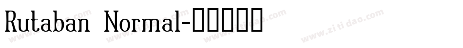 Rutaban Normal字体转换